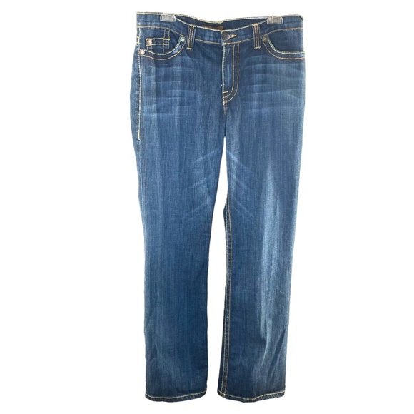 David Kahn Jeanswear Two Tone Heavy Stitching & Brass Hardware Jeans in Size 14 - Picture 3 of 16